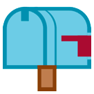Geschlossener Briefkasten mit Fahne unten Emoji HTC