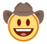 Cowboy Hat Face Emoji on HTC Phones