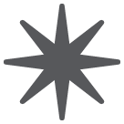 Estrella de ocho puntas Emoji HTC