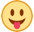 😛 Zunge herausstreckendes Gesicht Emoji auf HTC
