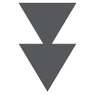 Nach unten zeigendes doppeltes Dreieck Emoji HTC