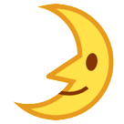 First Quarter Moon Face Emoji on HTC Phones