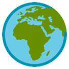 Глобус с Европой и Африкой Эмодзи на телефонах HTC