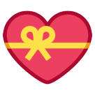 Coração com laço Emoji HTC