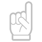 Nach oben ausgestreckter Zeigefinger Emoji HTC
