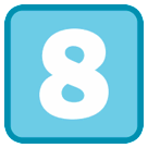 8️⃣ Tecla del número ocho Emoji en HTC