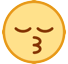 Cara dando un beso con los ojos cerrados Emoji HTC