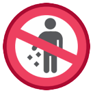 🚯 Prohibido tirar basura Emoji en HTC
