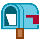 Boîte aux lettres ouverte avec son drapeau abaissé Émoji HTC