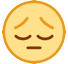Faccina pensierosa triste Emoji HTC