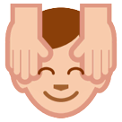 Persona che riceve un massaggio alla testa Emoji HTC
