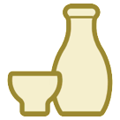 Sake-Flasche und -Tasse Emoji HTC