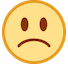 Gesicht mit leicht gerunzelter Stirn Emoji HTC