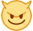 Smiling Face With Horns Emoji on HTC Phones