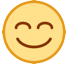 Cara sonriente con los ojos entornados Emoji HTC