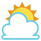 sun-behind-cloud Emoji htc