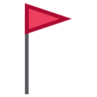 🚩 Dreieckige Fahne an Fahnenmast Emoji auf HTC