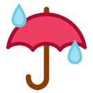☔ Дождь над зонтиком Эмодзи на телефонах HTC