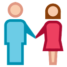 Homem e mulher de mãos dadas Emoji HTC