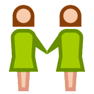 👭 Zwei sich an den Händen haltende Frauen Emoji auf HTC