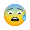 anxious-face-with-sweat Emoji icons8