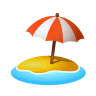 beach-with-umbrella Emoji icons8
