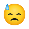 Downcast Face With Sweat on Icons8
