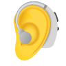 Ear With Hearing Aid on Icons8