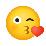 face-blowing-a-kiss Emoji icons8