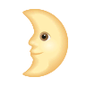 First Quarter Moon Face on Icons8