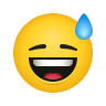 Grinning Face With Sweat on Icons8