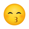 kissing-face-with-closed-eyes Emoji icons8