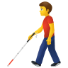 man-with-white-cane Emoji icons8