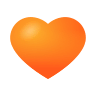 orange-heart Emoji icons8