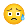 sad-but-relieved-face Emoji icons8