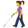 Woman With White Cane on Icons8