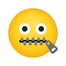 zipper-mouth-face Emoji icons8