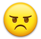 Angry Face Emoji on LG Phones