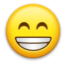 Cara con amplia sonrisa y ojos sonrientes Emoji LG