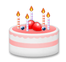 Birthday Cake Emoji on LG Phones
