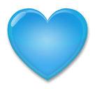 Coração azul Emoji LG