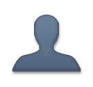 Bust in Silhouette Emoji on LG Phones
