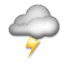 Cloud With Lightning Emoji on LG Phones