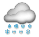 🌨️ Nube con nieve Emoji en LG