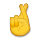 🤞 Mano con los dedos cruzados Emoji en LG