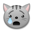 Weinender Katzenkopf Emoji LG