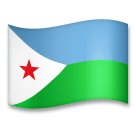 Флаг Джибути Эмодзи на телефонах LG