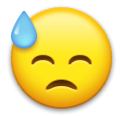😓 Downcast Face With Sweat Emoji on LG Phones