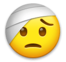 Face With Head-Bandage Emoji on LG Phones