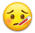 Face With Thermometer Emoji on LG Phones